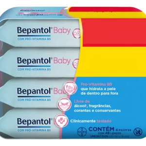 Bepantol Kit Leve 4 Pague 3 Lenços Umedecidos Hipoalergênicos 96un cada