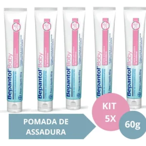 Kit com 5 Cremes Pomada de Assadura 120gr Cada - Bepantol